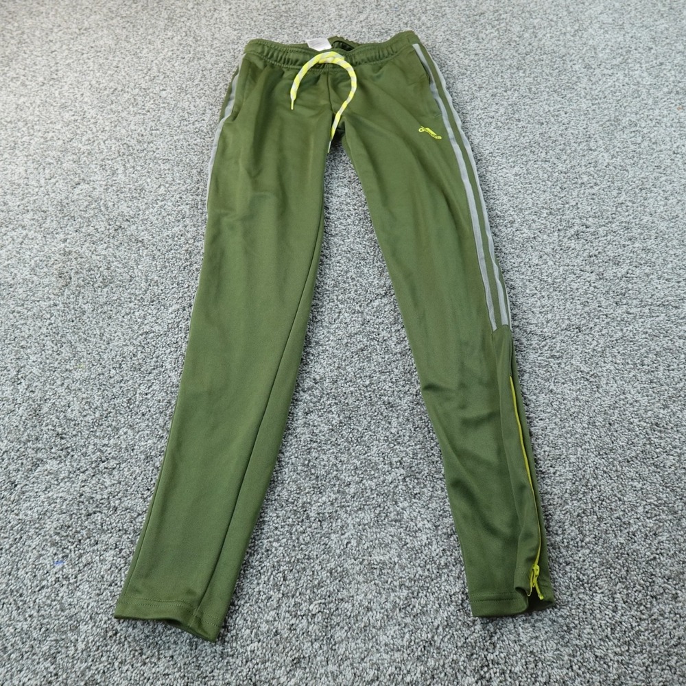 Adidas Pants Mens XS Green Track Warmup Drawstring Jogger Sweatpants Workout Gym